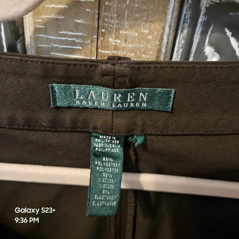 Lauren Ralph Lauren Brown Flare Pants - Picture 2 of 6